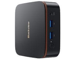 Blackview MP20 namizni mini računalnik, Windows 11 PRO, AMD Ryzen 3 3300U, 16GB RAM, 512GB SSD, WIFI 6, Bluetooth 5.2, Ethernet, 4x USB Type-A, 1x HDMI, 1x DP, 1x minijack, črn
