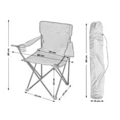 Linder Exclusiv Ribiški stol ANGLER PO2481 Temno siva