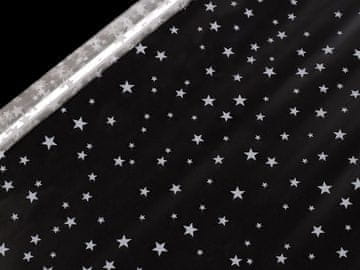 Celofan za zavijanje Božič / vse leto 0,7x2 m - prozorne zvezde