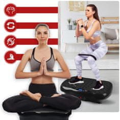 LIVEFY Fit Plate vibracijska plošča za vadbo, rdeča