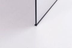 Armal Tuš fiksna stena EFEKT OGLEDALO, 120X200 črni mat profil, prozorno steklo 8mm, prečni nosilec