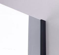 Armal Tuš fiksna stena EFEKT OGLEDALO, 120X200 črni mat profil, prozorno steklo 8mm, prečni nosilec