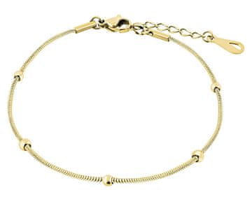 Troli Pozlačena jeklena verižica za gleženj s Hadek kroglicami