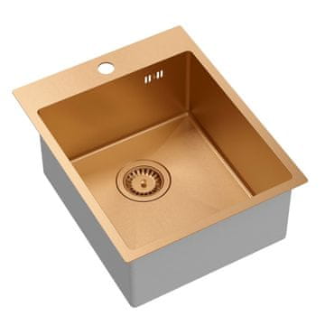 Jekleno pomivalno korito RUSSEL 90 COPPER