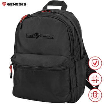 Genesis Pallad 200 2v1 univerzalni nahrbtnik, 19 L, 6 žepov, črn