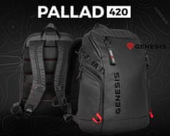 Genesis Pallad 420 2v1 univerzalni nahrbtnik, 18 L, 6 žepov, vodoodporen, Trolley sistem, črn
