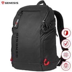 Genesis Pallad 420 2v1 univerzalni nahrbtnik, 18 L, 6 žepov, vodoodporen, Trolley sistem, črn