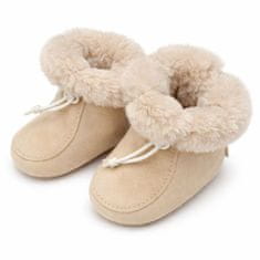 Copa cop zimski škorenjčki za dojenčke iz naravnega ovčjega krzna, bež, 16.5