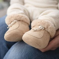 Copa cop zimski škorenjčki za dojenčke iz naravnega ovčjega krzna, bež, 16.5