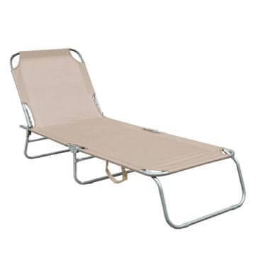 Aga Vrtni nastavljiv ležalnik Bež