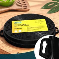 Nikcorp Ogljeni filter za kuhinjsko napo 210 x 31 mm, komplet 2 kosov, univerzalni vložek z aktivnim ogljem za nevtralizacijo vonjav
