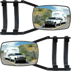 Nikcorp Dodatna ogledala za počitniško prikolico, komplet 2 kosov, univerzalna, nastavljiva 360°, za vleko prikolice in avtodom