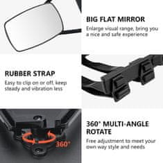 Nikcorp Dodatna ogledala za počitniško prikolico, komplet 2 kosov, univerzalna, nastavljiva 360°, za vleko prikolice in avtodom