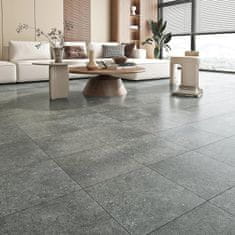 Nikcorp Samolepilne vinilne talne plošče PVC, imitacija granita, siva barva, vodoodporne, 30x30 cm, komplet 15 kosov (1,35 m2)