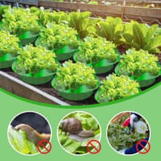 Nikcorp Ovratnik proti polžem, zaščitna ograja za rastline, 15 kosov, UV odporna plastika, zelena