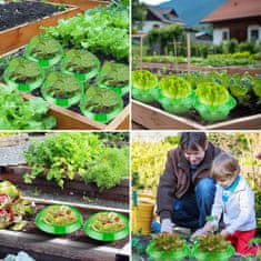 Nikcorp Ovratnik proti polžem, zaščitna ograja za rastline, 15 kosov, UV odporna plastika, zelena