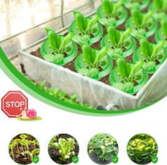 Nikcorp Ovratnik proti polžem, zaščitna ograja za rastline, 15 kosov, UV odporna plastika, zelena