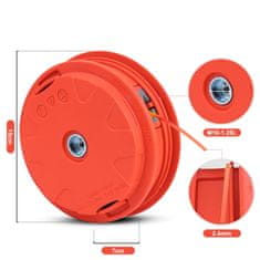 Nikcorp Glava za motorno koso M10, polavtomatska, leva, s kompletom nitke 2,4 mm x 15 m, oranžna, za univerzalno košnjo trave