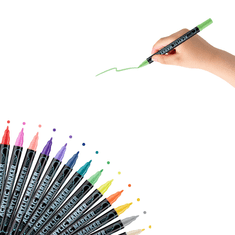 Nikcorp Akrilni flomastri markerji set 36 barv, dvostranski, za kamne, les in steklo, tanka in okrogla konica, hitrosušeči, 1-5 mm