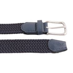 Nikcorp Pleten elastičen pas unisex, raztegljiv brez lukenj, temno moder, dolžina 105 cm, širina 3,5 cm, za jeans in chino hlače