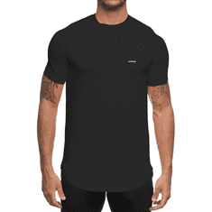 Nikcorp Moška športna majica za trening, kompresijska bombažna majica za fitnes in tek, muscle fit, črna, velikost M