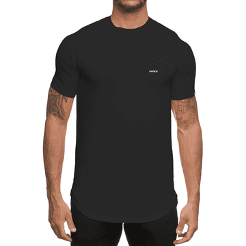 Nikcorp Moška športna majica za trening, kompresijska bombažna majica za fitnes in tek, muscle fit, črna, velikost M