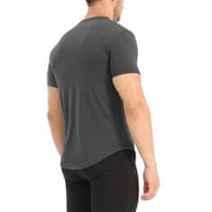 Nikcorp Moška športna majica za trening, kompresijski oprijet kroj, bombaž z elastanom, za fitnes in tek, siva, velikost L