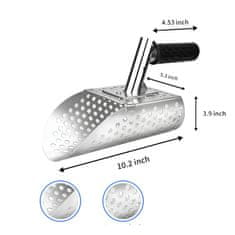 Nikcorp Set sit za sejanje peska in zemlje, 2 kosa, nerjaveče jeklo, profesionalna lopatka za iskanje kovin in zakladov