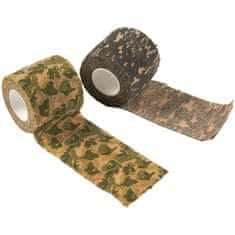 Nikcorp Samolepilni maskirni povoji, elastični in dihajoči, set 12 kosov, 5 cm x 4,5 m, za šport, medicino in prvo pomoč, moro vzorec
