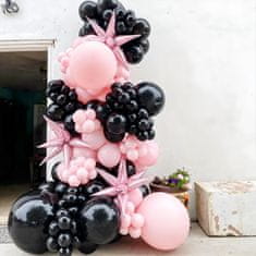 Nikcorp Črni lateksni baloni 30,5 cm, 100 kos, za dekoracijo zabav in rojstnih dni, mat videz, primerni za helij