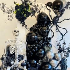 Nikcorp Črni lateksni baloni 30,5 cm, 100 kos, za dekoracijo zabav in rojstnih dni, mat videz, primerni za helij