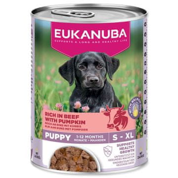 Konzerva EUKANUBA Puppy bogata z govedino in bučami 400 g