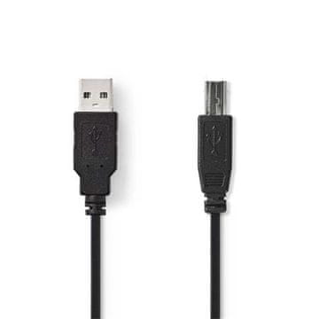 Nedis CCGB60100BK20 - Kabel USB 2.0 | Vtič A - Vtič B | 2 m | Črna