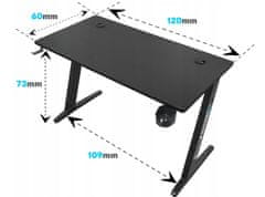 BAUG tools Računalniška alu. igralna miza 120x60cm Carbon Flex HDF PVC