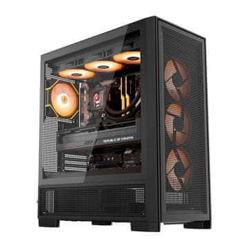 darkFlash Računalniško ohišje DARKFLASH AIRNOVA + 3 ventilatorji (črno)