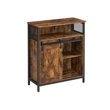 Songmics Shramba omarica 70x30x80 cm črna rjava