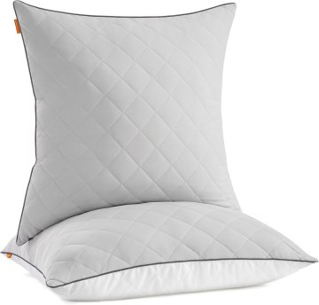 Songmics Vzglavnik, komplet 2 kosov, 80x80x18 cm, siva