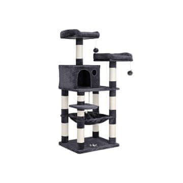 Songmics Praskalnik za mačke 140x61x51 cm siva