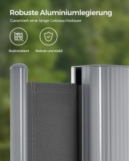 Songmics Stranska tenda, 200x350 cm, siva