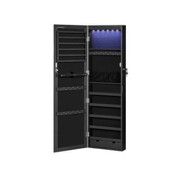 Songmics Omarica za nakit 120x10x367 cm črna