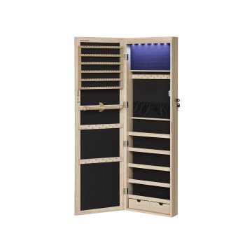 Songmics Omarica za nakit 120x10x367 cm bež