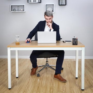 Songmics Računalniška miza, 120x60x76 cm, rjava