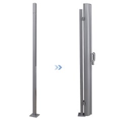 Songmics Stojalo za kasete, GSA002, 152x11,5x11,5 cm, sivo