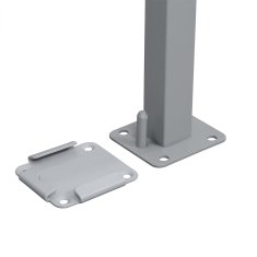 Songmics Stranska tenda, 200x400 cm, srebrna