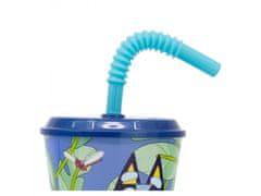 Stor Plastični lonček s pokrovom in slamico Bluey, 430ml, 50630