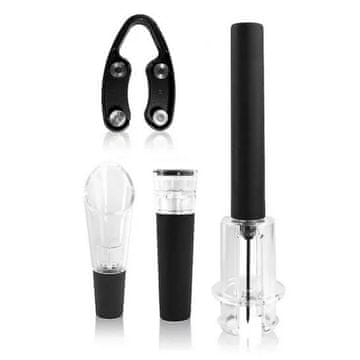 HOME & MARKER® 4-v-1 komplet odpirača za vino z zračno črpalko | AIRCORK