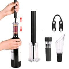 HOME & MARKER® 4-v-1 komplet odpirača za vino z zračno črpalko | AIRCORK