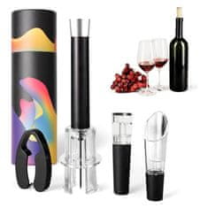 HOME & MARKER® 4-v-1 komplet odpirača za vino z zračno črpalko | AIRCORK