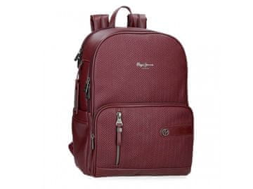 Joummabags Nahrbtnik za prenosni računalnik Pepe Jeans Sprig burgundska - 15", eleganten mestni nahrbtnik, 7912432