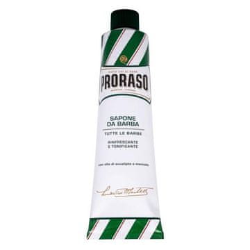 Proraso Green Shaving Soap In A Tube milo za britje v tubici z vonjem mentola in evkaliptusa za moške